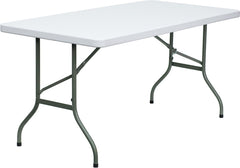 30''W x 60''L Granite White Plastic Folding Table