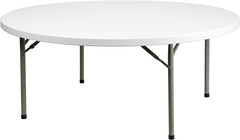72'' Round Granite White Plastic Folding Table