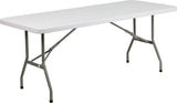 30''W x 72''L Granite White Plastic Folding Table