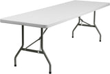 30''W x 96''L Granite White Plastic Folding Table