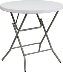 32'' Round Granite White Plastic Folding Table