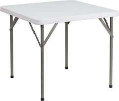 34'' Square Granite White Plastic Folding Table