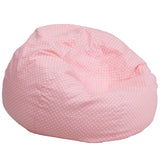 Oversized Light Pink Dot Bean Bag Chair