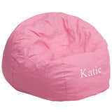 Personalized Oversized Solid Light Pink Bean Bag Chair