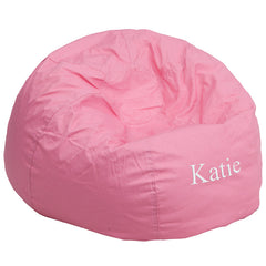 Personalized Oversized Solid Light Pink Bean Bag Chair