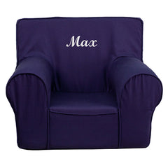 Personalized Small Solid Navy Blue Kids Chair