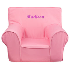 Personalized Small Solid Light Pink Kids Chair