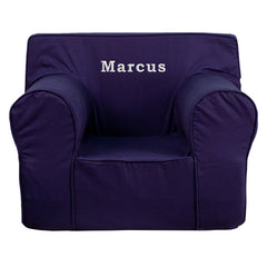 Personalized Oversized Solid Navy Blue Kids Chair