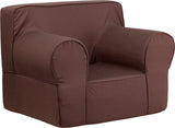 Oversized Solid Brown Kids Chair