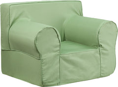 Oversized Solid Green Kids Chair