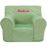 Personalized Oversized Solid Green Kids Chair