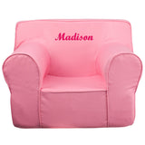 Personalized Oversized Solid Light Pink Kids Chair