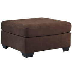 Benchcraft Maier Oversized Accent Ottoman in Walnut Microfiber