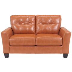 Benchcraft Paulie Loveseat in Orange DuraBlend
