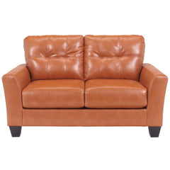 Benchcraft Paulie Loveseat in Orange DuraBlend