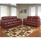 Benchcraft Bastrop Living Room Set in Crimson DuraBlend