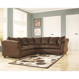 Signature Design by Ashley Darcy Sectional in Cafe Fabric