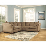 Signature Design by Ashley Darcy Sectional in Mocha Fabric
