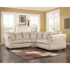 Signature Design by Ashley Darcy Sectional in Stone Fabric