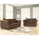 Signature Design by Ashley Darcy Living Room Set in Cafe Fabric