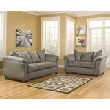 Signature Design by Ashley Darcy Living Room Set in Cobblestone Fabric