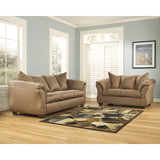 Signature Design by Ashley Darcy Living Room Set in Mocha Fabric