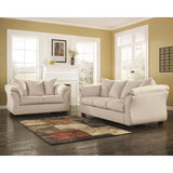 Signature Design by Ashley Darcy Living Room Set in Stone Fabric