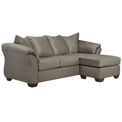 Signature Design by Ashley Darcy Sofa Chaise in Cobblestone Microfiber