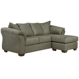 Signature Design by Ashley Darcy Sofa Chaise in Sage Microfiber