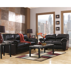 Signature Design by Ashley Commando Living Room Set in Black Leather