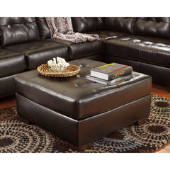 Signature Design by Ashley Alliston Oversized Ottoman in Chocolate DuraBlend