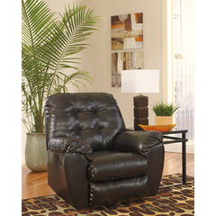 Signature Design by Ashley Alliston Rocker Recliner in Chocolate DuraBlend