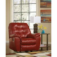 Signature Design by Ashley Alliston Rocker Recliner in Salsa DuraBlend