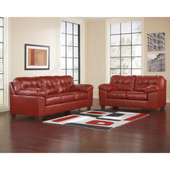 Signature Design by Ashley Alliston Living Room Set in Salsa DuraBlend