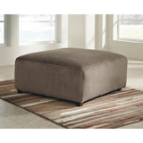 Signature Design by Ashley Jessa Place Oversized Ottoman in Dune Fabric