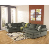 Signature Design by Ashley Jessa Place Sectional in Pewter Fabric