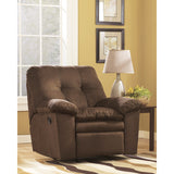 Signature Design by Ashley Mercer Rocker Recliner in Cafe Fabric