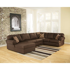 Signature Design by Ashley Cowan Sectional in Cafe Fabric