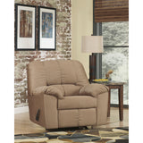 Signature Design by Ashley Dominator Rocker Recliner in Mocha Fabric