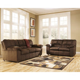 Signature Design by Ashley Dominator Living Room Set in Cafe Fabric
