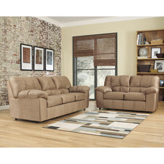 Signature Design by Ashley Dominator Living Room Set in Mocha Fabric