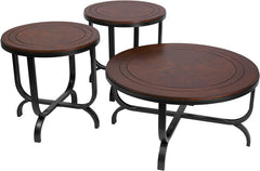 Signature Design by Ashley Ferlin 3 Piece Occasional Table Set