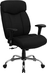 HERCULES Series 400 lb. Capacity Big & Tall Black Fabric Executive Swivel Office Chair with Height Adjustable Arms