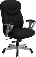 HERCULES Series 400 lb. Capacity Big & Tall Black Fabric Executive Swivel Office Chair with Height & Width Adjustable Arms