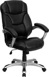 High Back Black Leather Contemporary Executive Swivel Office Chair