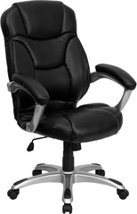 High Back Black Leather Contemporary Executive Swivel Office Chair