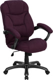 High Back Grape Microfiber Contemporary Executive Swivel Office Chair
