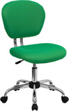 Mid-Back Bright Green Mesh Swivel Task Chair with Chrome Base