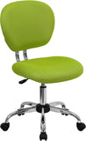 Mid-Back Apple Green Mesh Swivel Task Chair with Chrome Base