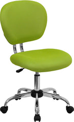 Mid-Back Apple Green Mesh Swivel Task Chair with Chrome Base